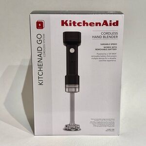 KitchenAid Go Cordless Hand Blender Matte Black Accessories Battery Included